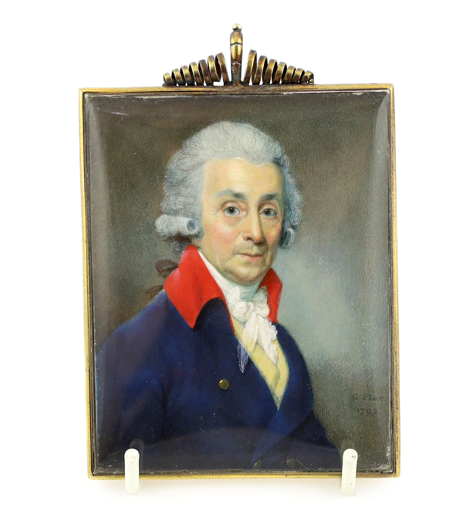 George Place (Irish, c.1755-c.1805), Portrait miniature of a gentleman, 9 x 7cm. CITES Submission reference QZDW8BRW